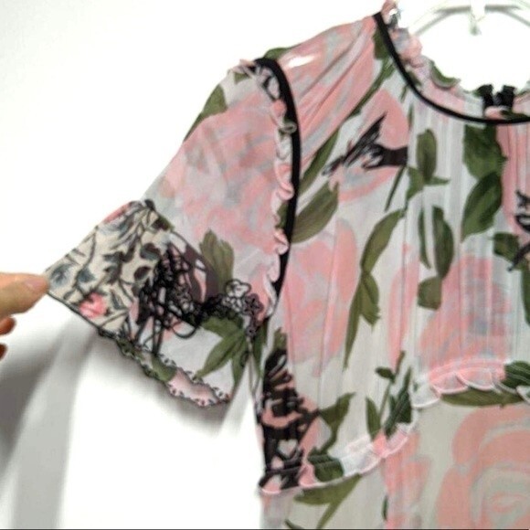 Coach Sheer Floral Midi Dress 4 2017 Collection - Picture 4 of 16